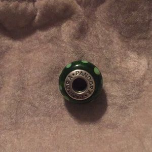 Pandora murano glass green charm